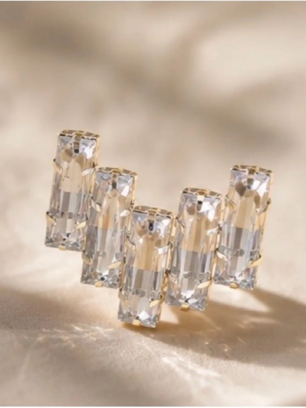Radiant Baguette Crystal Cocktail Ring